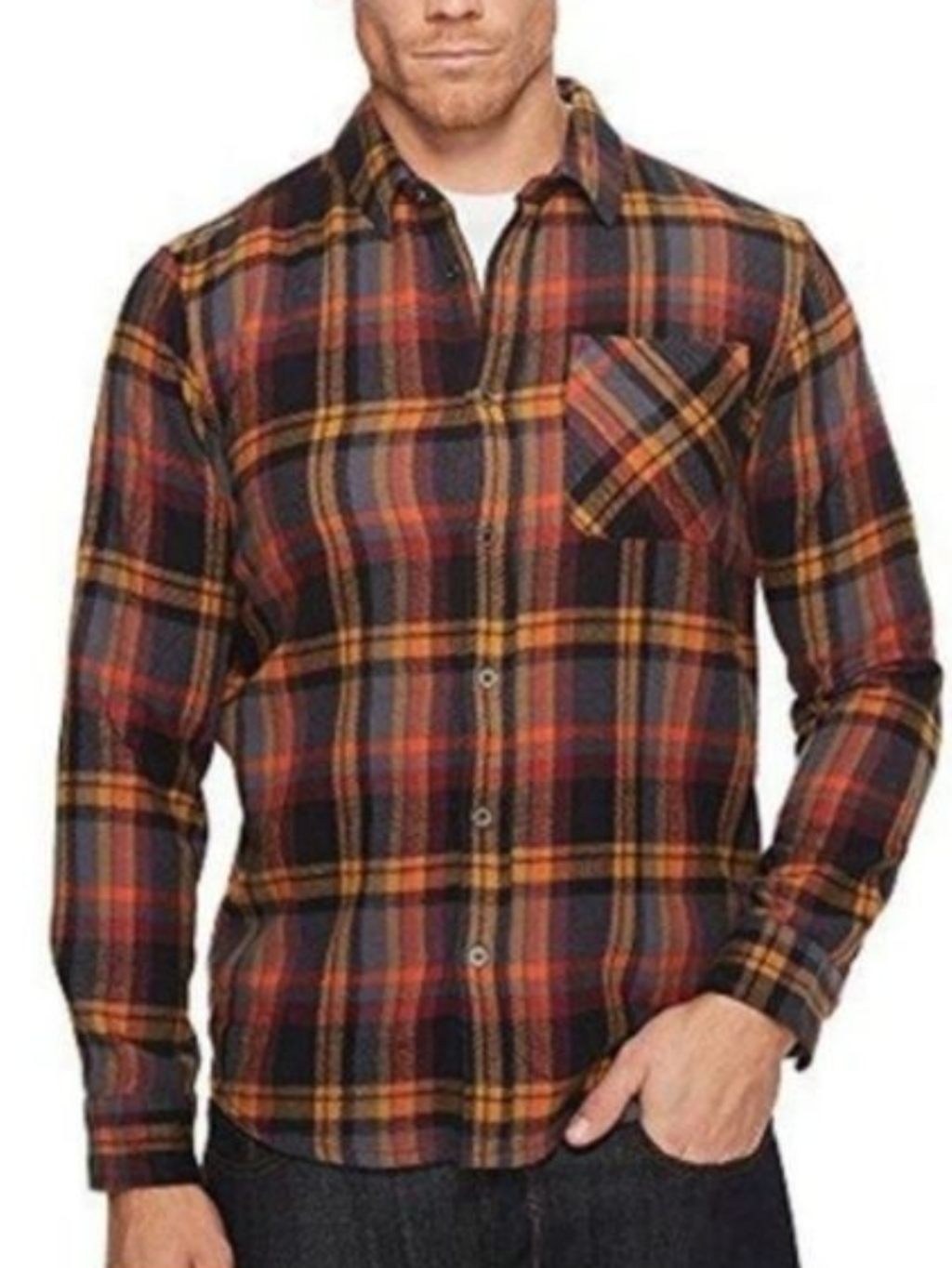 Prana Organic Cotton Flannel Woodman Shirt Xl